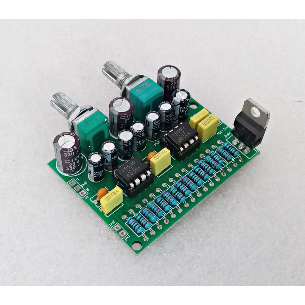 Mycoolcell Modul Filter Subwoofer Jrc4558 2X Dengan Potensio