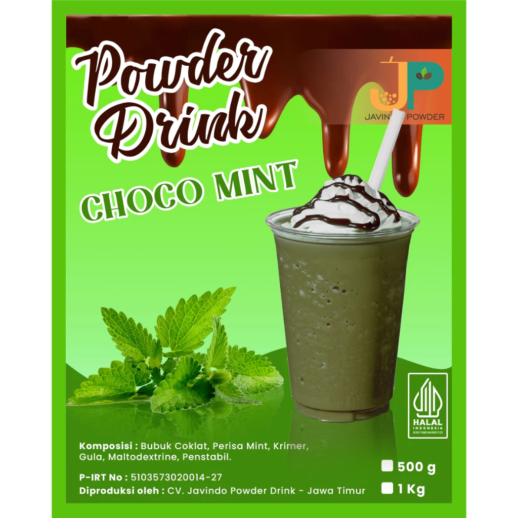 

JAVINDO Bubuk Minuman Rasa Choco Mint / Coklat Mint 1Kg / 1 Kg Reguler - Javindo Powder