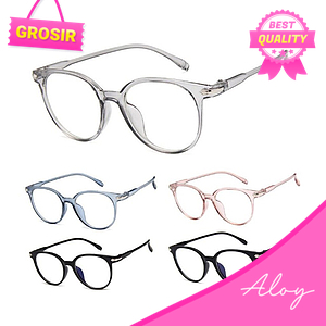 ALOY GROSIR PL-AR001 PROMO Kacamata Pria/Wanita-Fashion-Anti Radiasi-Lensa Transparan-Sunglasses