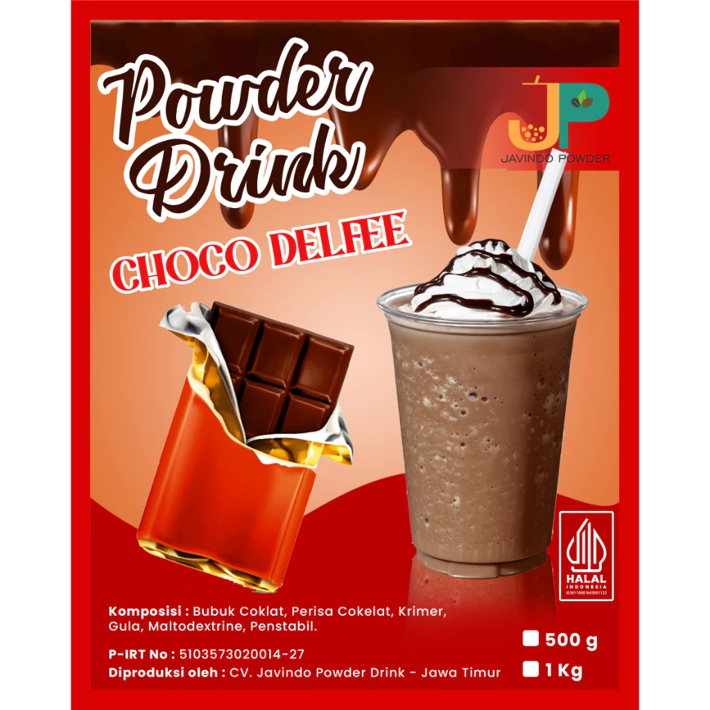 

JAVINDO Bubuk Minuman Rasa Choco Delfee / Coklat Delfi 1Kg / 1 Kg Reguler - Javindo Powder