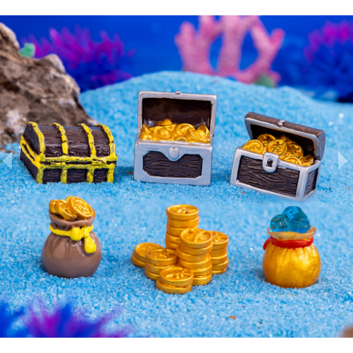 

Miniatur Harta Karun Bawah Laut / Hiasan Kue Tema Bawah Laut / Ornamen Landscape Miniatur