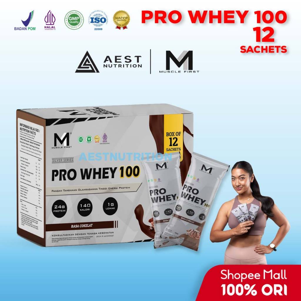 Muscle First Pro Whey 12 Sachet - Susu Whey Protein Concentrate