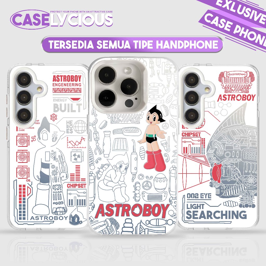 CASELYCIOUS CASE ASTROBOY ASTRONOUT ANIME HOLOGRAM UNTUK SEMUA TIPE HANDPHONE