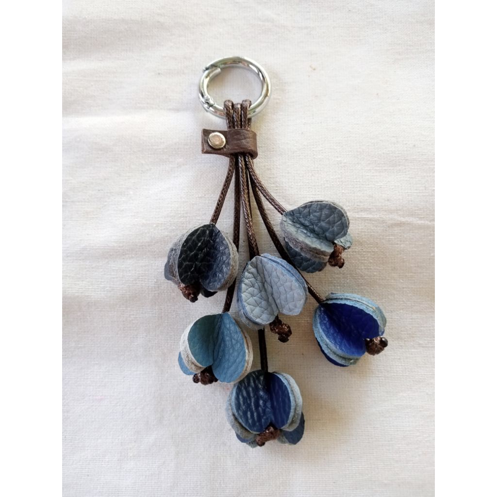 bag charm gantungan tas loveknot kulit asli