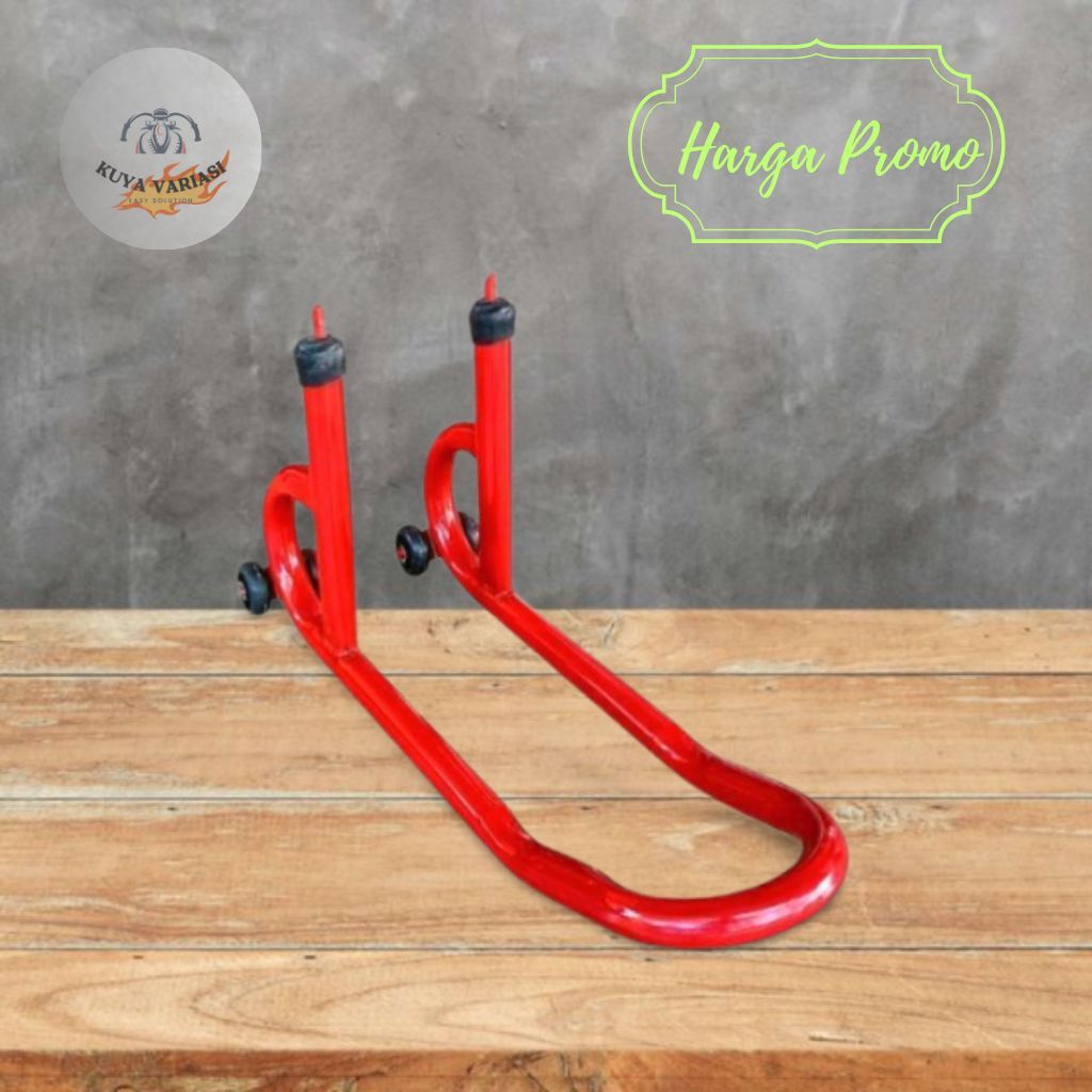 Standar Paddock Depan Universal untuk Motor Sport Matic Bebek - Hitam