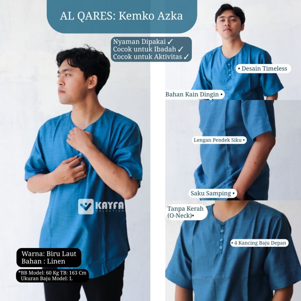 AL-QARES Kemko Azka Koko Sylist Biru by KAYFA COLLECTION