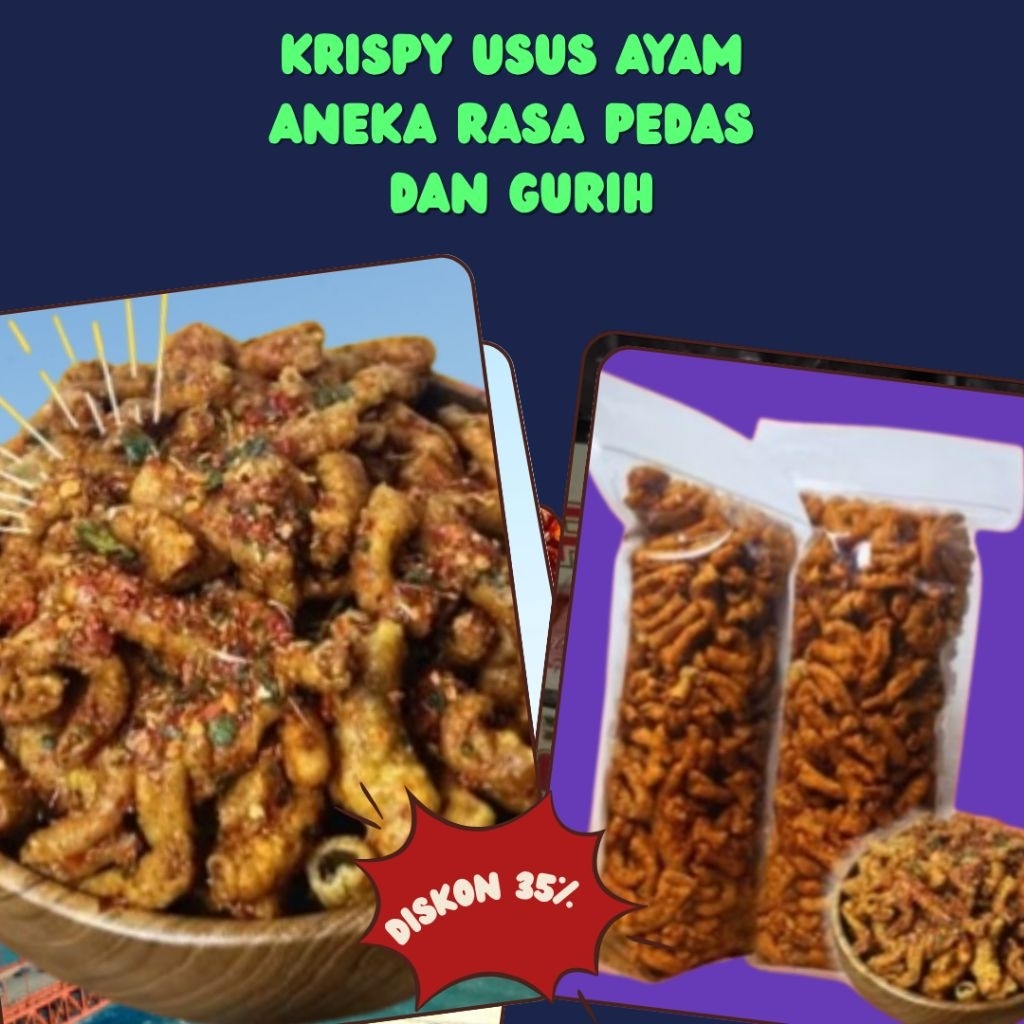 

Krispy Usus Ayam Gurih dan Lezat Asli Sentopo Kalipucang