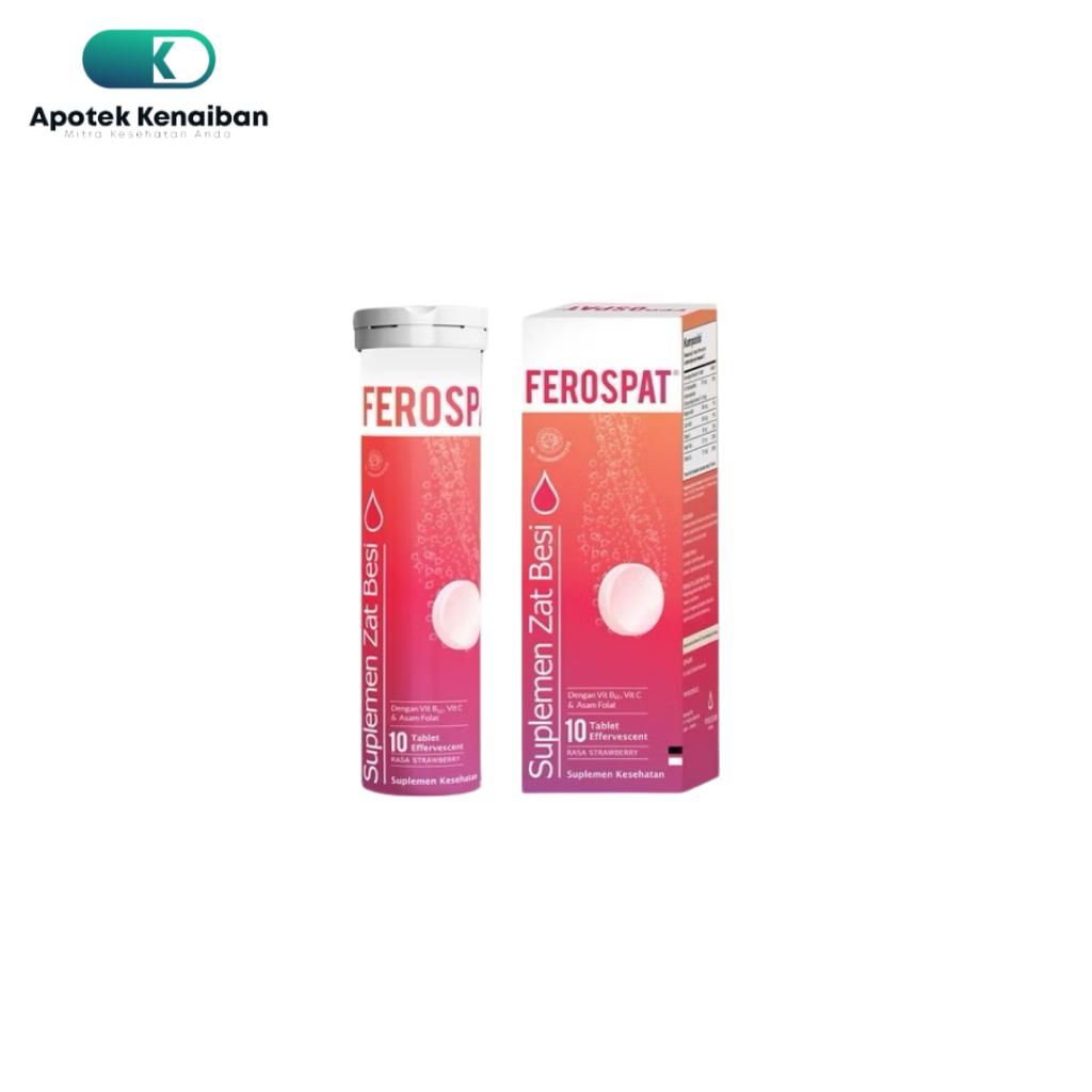 Ferospat Suplemen Cegah Anemia Untuk Ibu Hamil 10 Tablet Effervescent