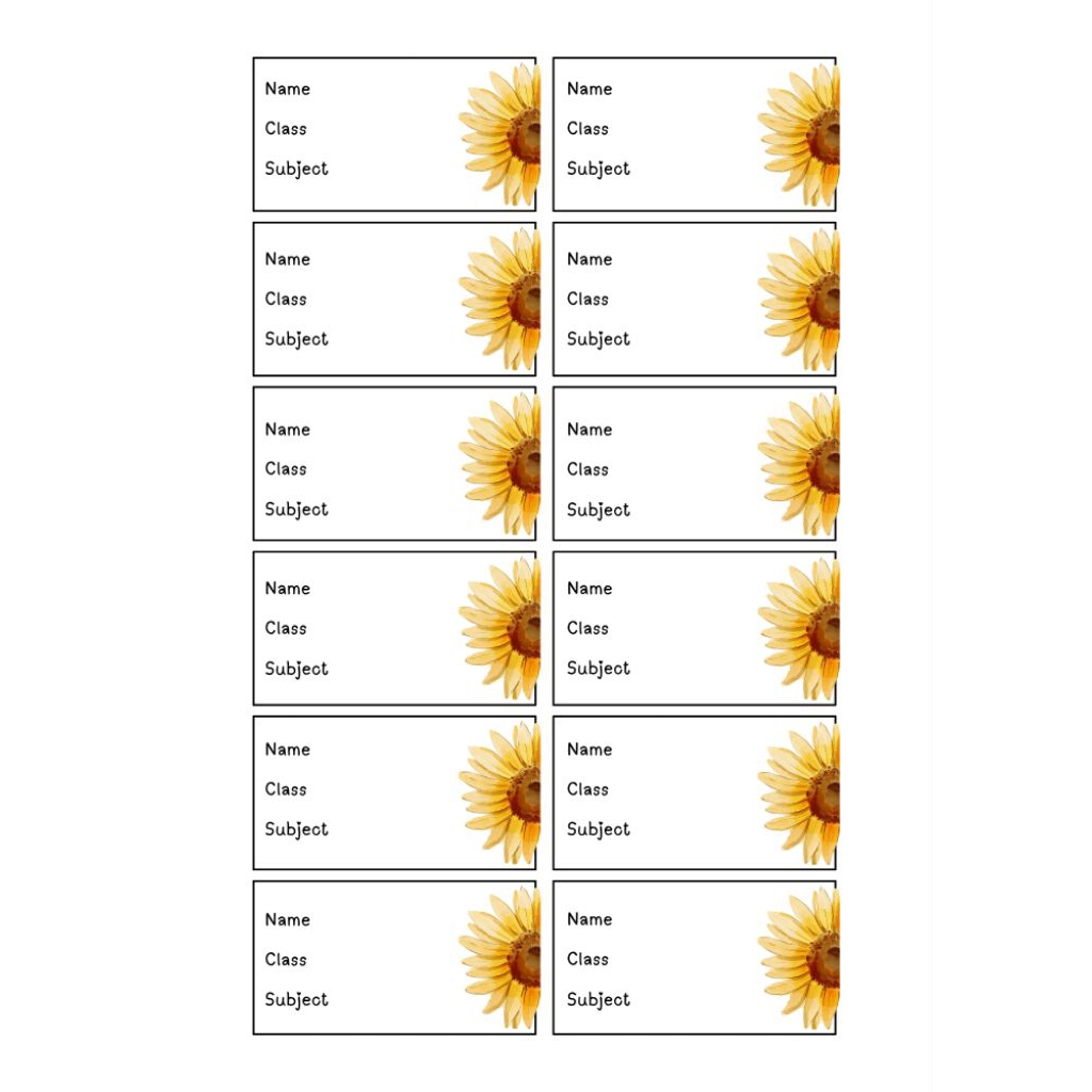 

label stiker nama mapel