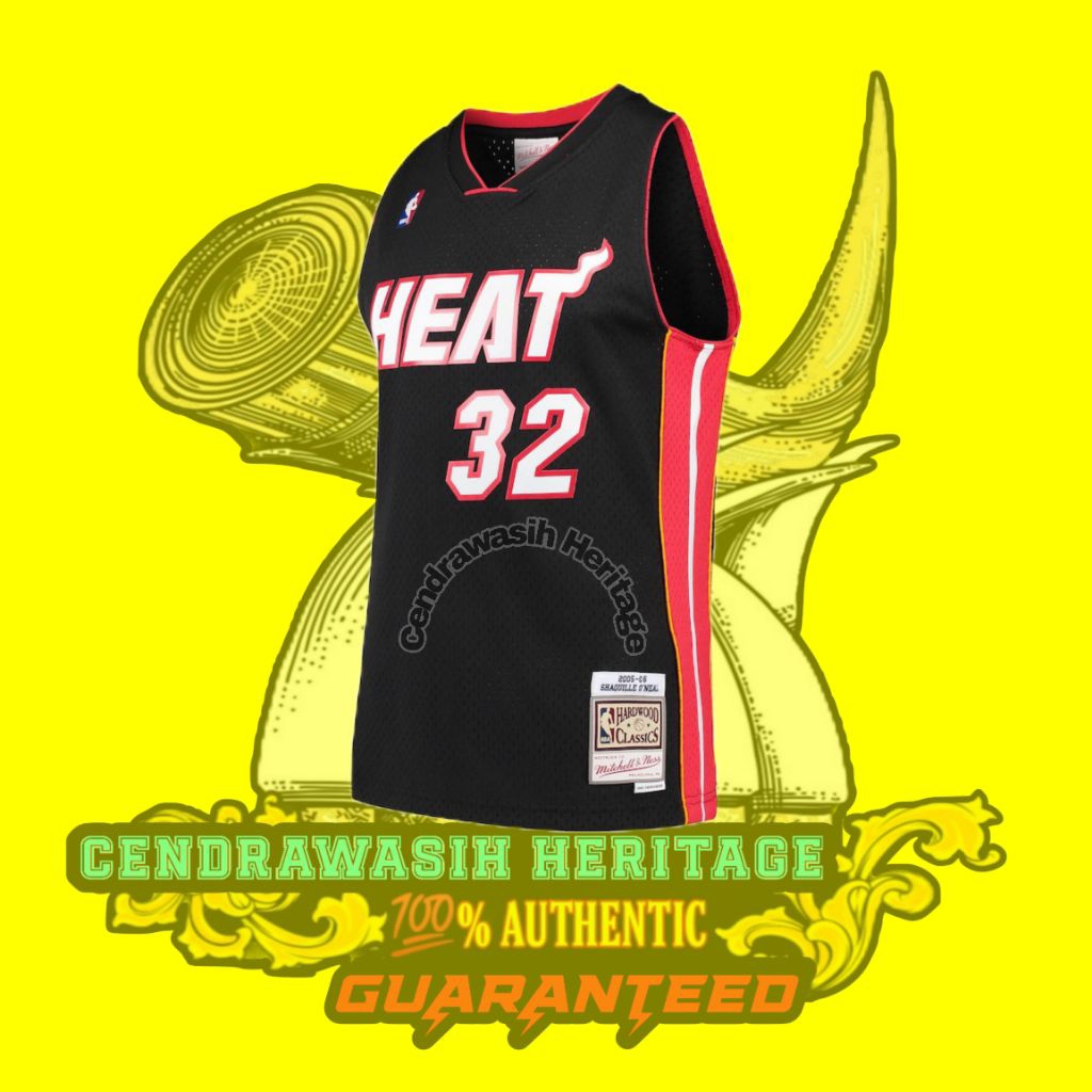 Mitchell & Ness Miami Heat Shaquille O'Neal Black Hwc Swingman Jersey Original