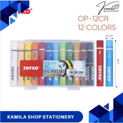 

Crayon Joyko OP-12CR Mini / Krayon Minyak isi 12 Warna Pendek Kecil / Oil Pastel OP 12 Small For Drawing Water Resistant