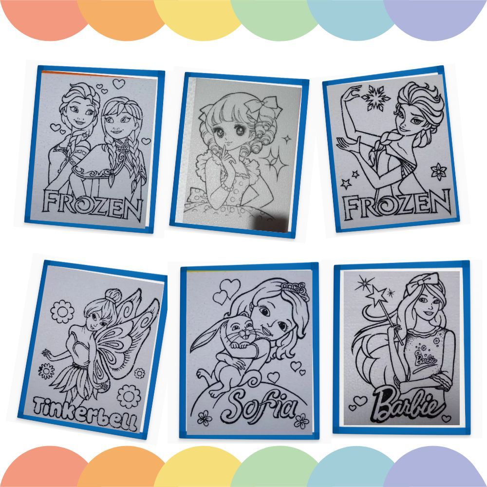 

STYROFOAM LUKIS ANAK. KARAKTER PRINCESS. GABUS LUKIS IMAGINATIF.