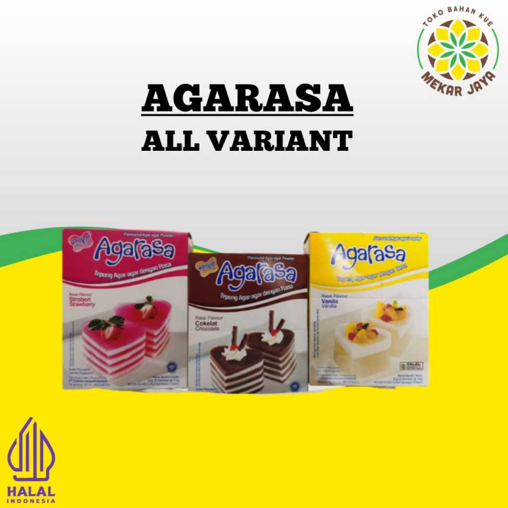

Agar Rasa Coklat, Strawberry, dan Vanila - Agarasa Coklat 1box/6pcs