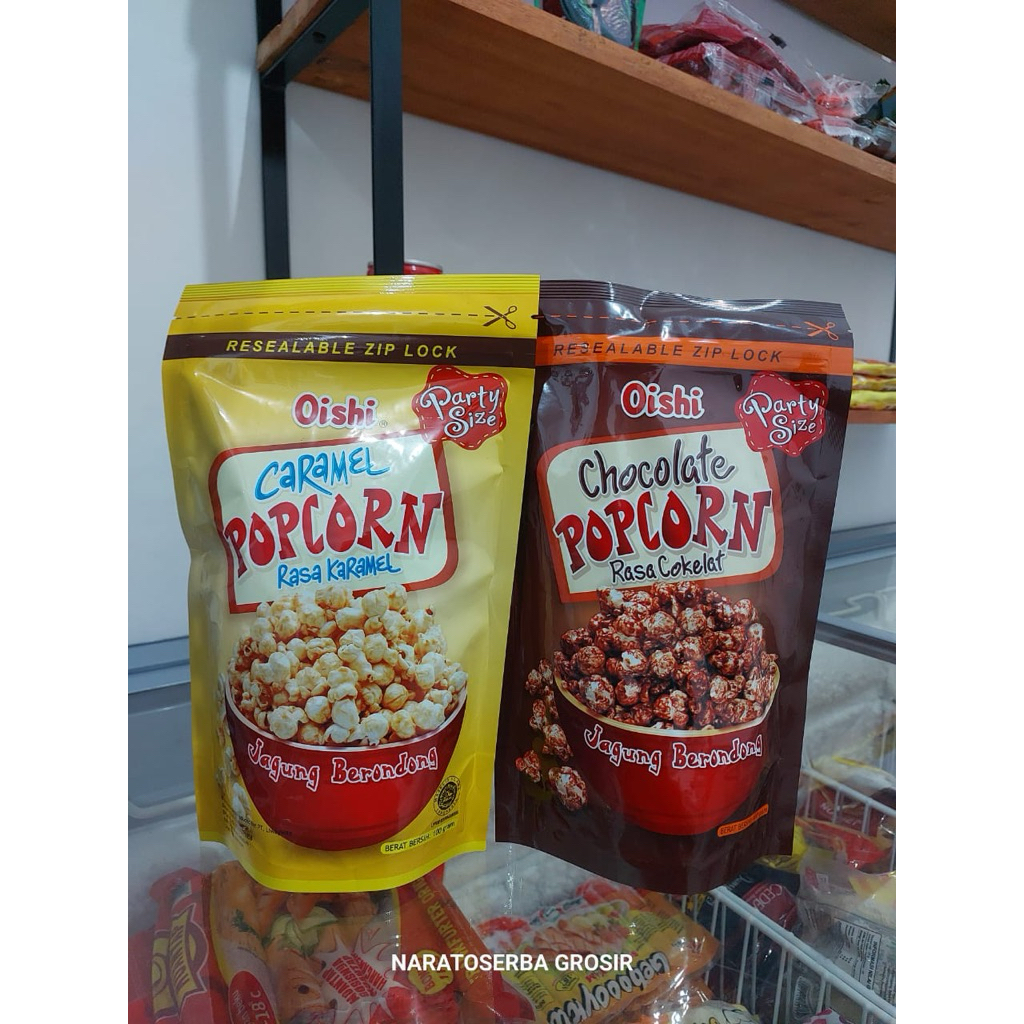 

Oishi Pop Corn Cokelat Caramel Kemasan Pouch 100gr