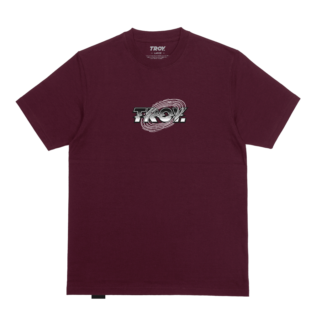 Troy Company Tshirt Maroon Orbita - Kaos Lengan Pendek Kaos Merah Maroon MTD 2270