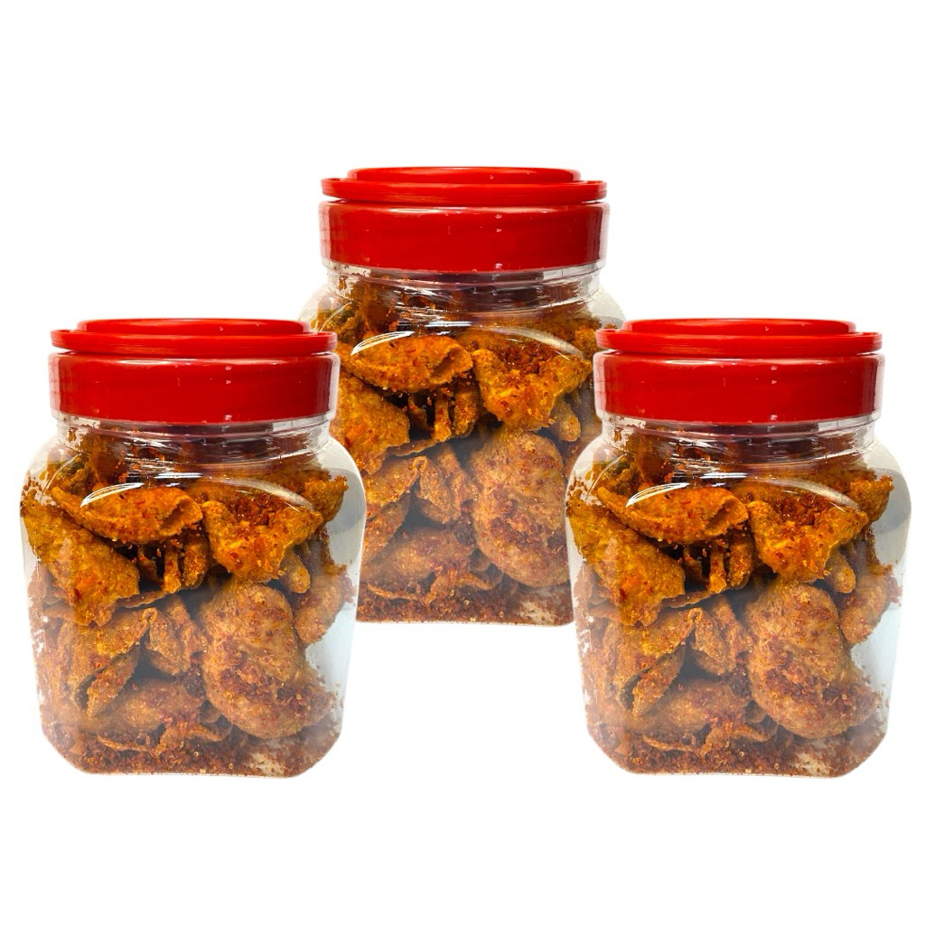 

Emak Cw - 3Pcs Keripik Kulit Ayam Nage 93 ( 3 Pcs Kulit Ayam Pedas Wangi Toples )