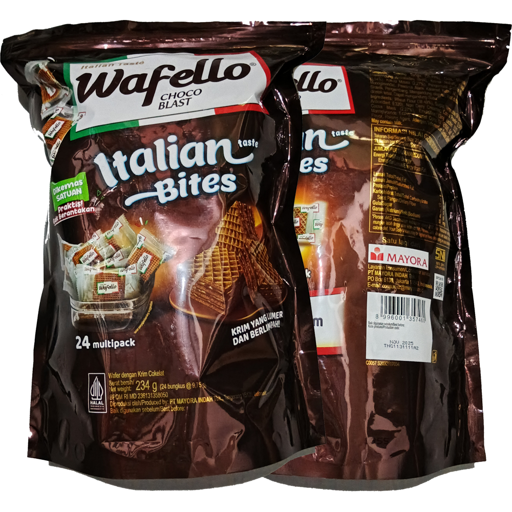 

Wafello Italian Bites Choco Blast Pouch 24 Multipack 234 gram