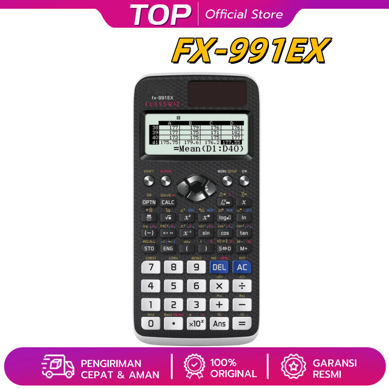

FX-991EX - Kalkulator Sekolah/Kuliah - Internasional - Classwiz - 552 fungsi