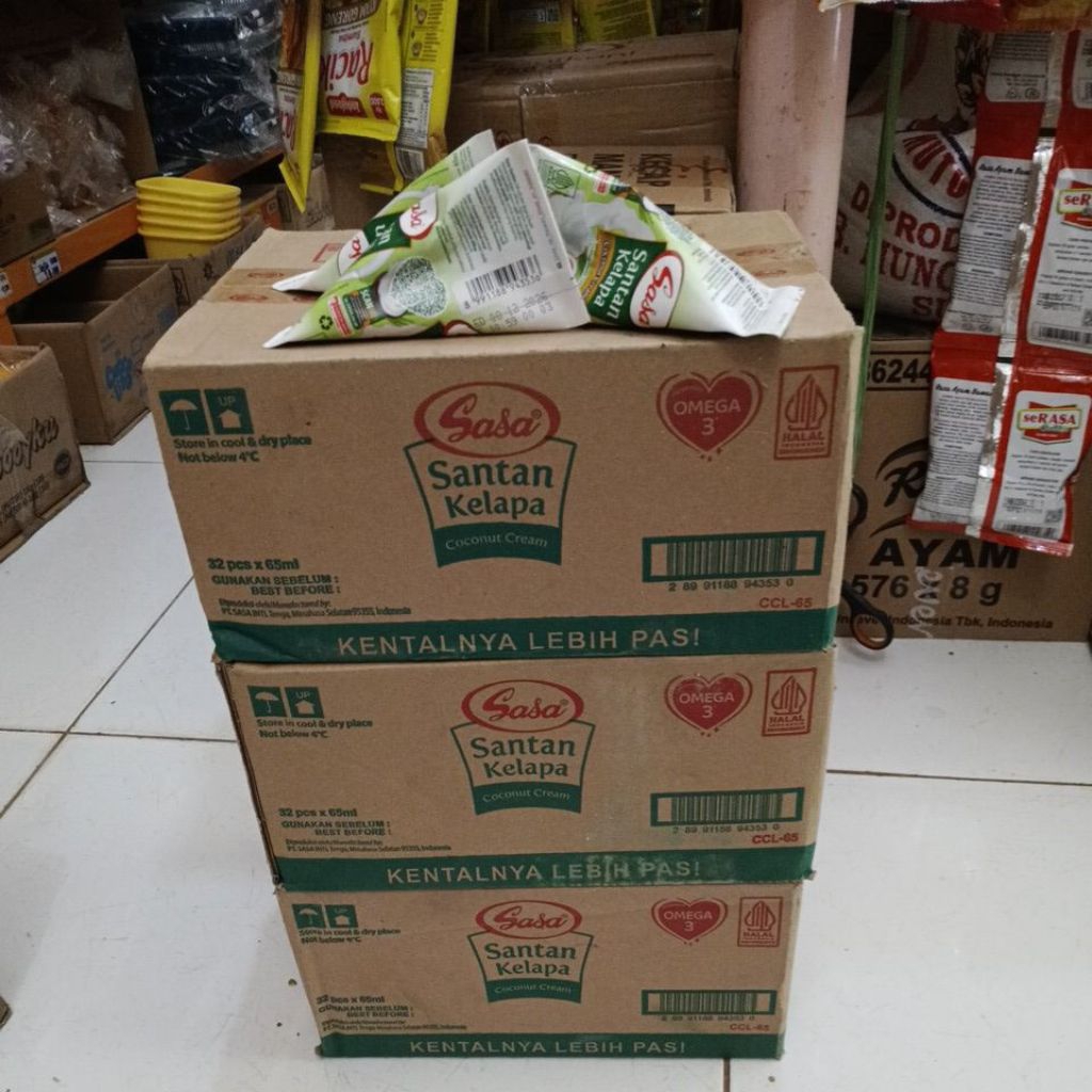 

santan sasa 65ml 1 dus isi 32 pcs