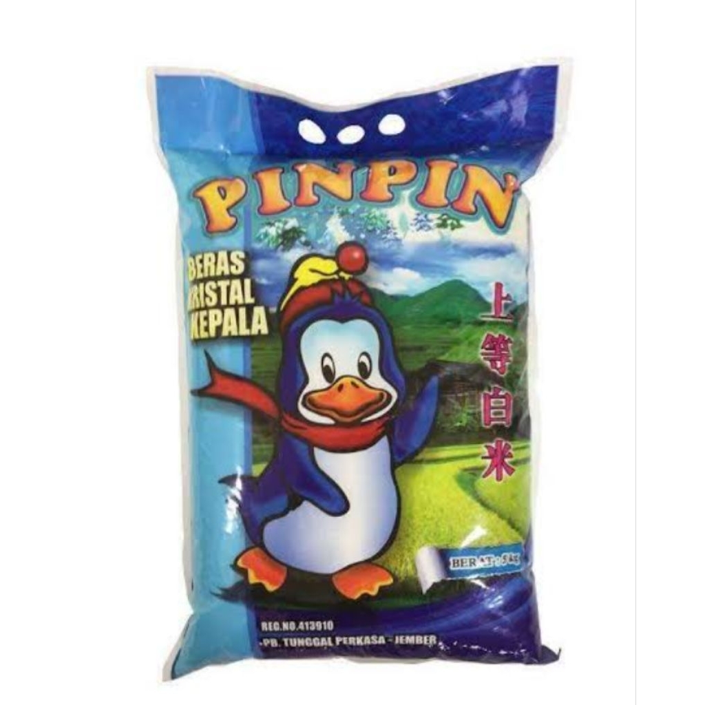 

Beras Pinpin kemasan 5kg Beras Premium