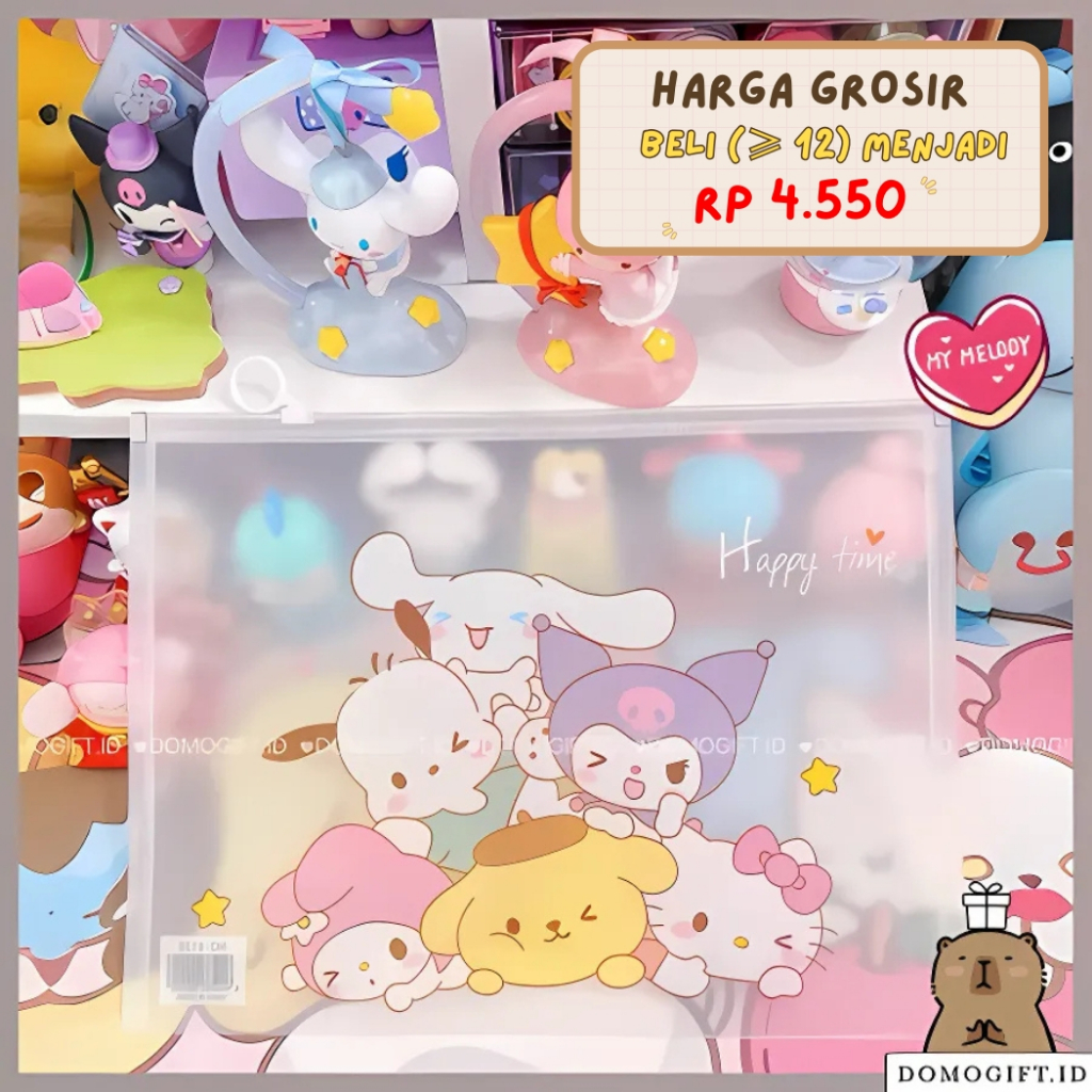 

Map Buku Kertas Zipper A4 B5 Map Bening Folder Dokumen Kertas Buku Lucu Karakter Kuromi