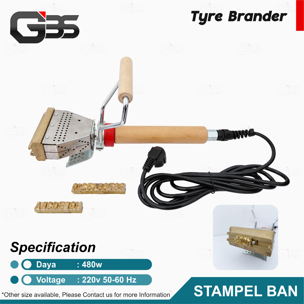 Stampel Ban Mobil Truck dan Bus Set (Huruf dan Angka)