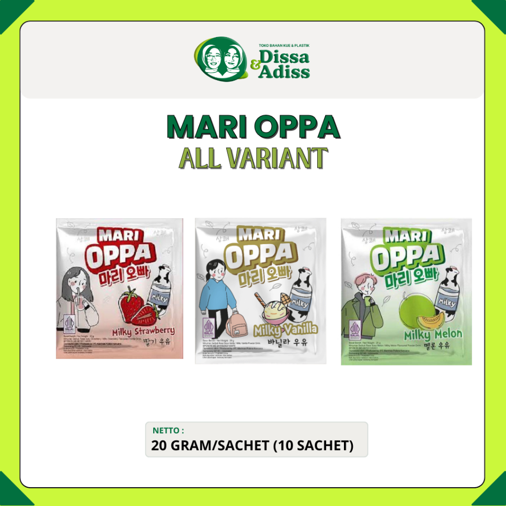 

MARIOPPA MINUMAN SERBUK INSTANT RENCENG @10 PCS / MINUMAN SERBUK SACHET - Tobaqdissa