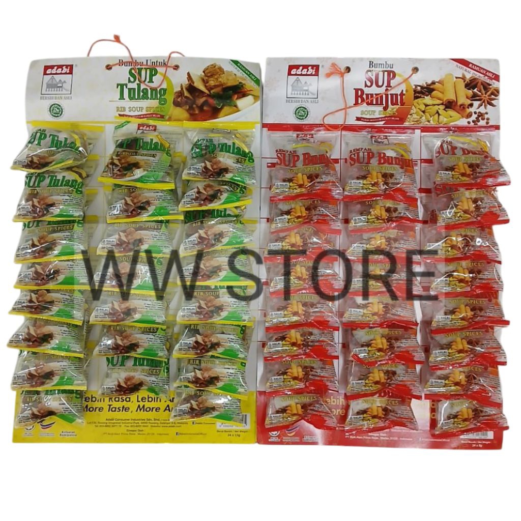 

Bumbu Rempah Sup Bunjut Tulang halal MUI adabi Rib Soup Spices isi 24pcs