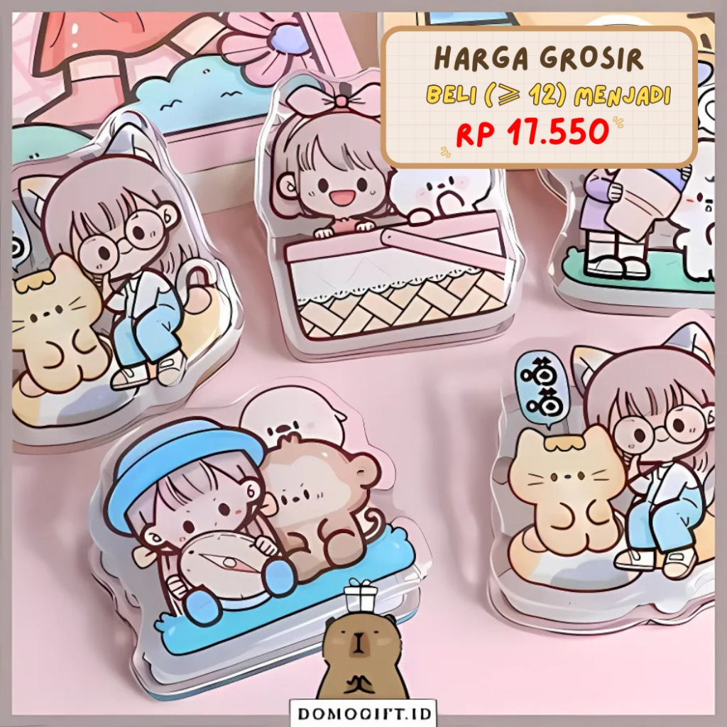 

Klip Buku Aesthetic Klip Kertas Jepitan Buku Aklirik Motif Dodojam Girl Premium Klip TLD84