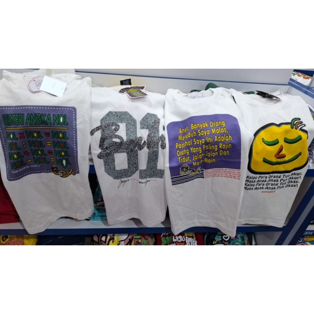 KAOS JOGER ANAK. KHUSUS KAOS PUTIH JOGER FASHION ANAK. ORIGINAL JOGER. OLEH OLEH BALI