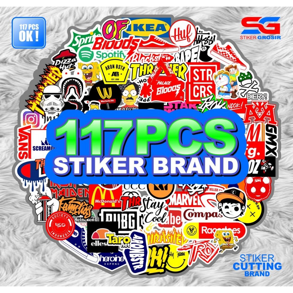 

117pcs Colorfull Series Stiker Pack Stiker Brand Stiker Aesthetic Suda Cutting / Stiker Bagus