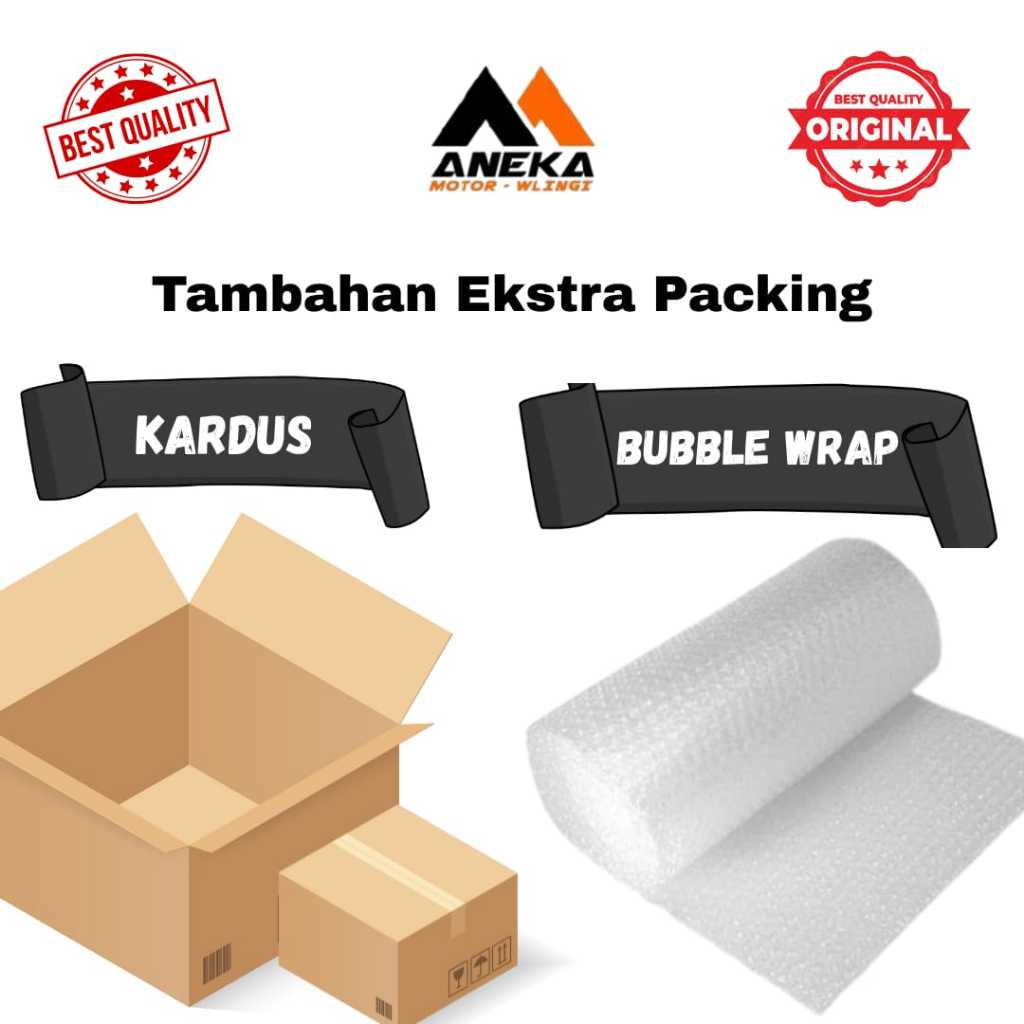 

EKSTRA PACKING BUBBLE WRAP DAN KARDUS _ TAMBAHAN [ PROTEKSI BARANG RAWAN PECAH DAN LECET ]
