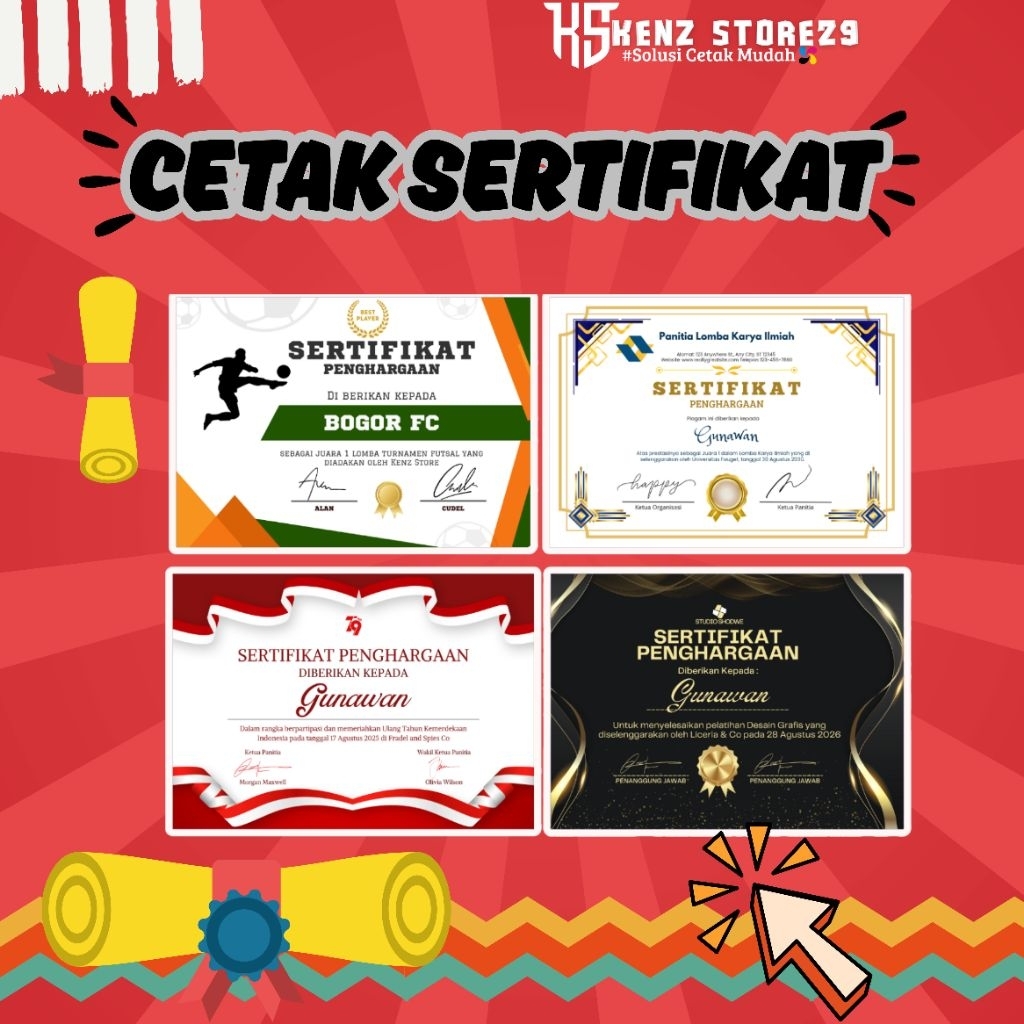 

Cetak Piagam Ukuran A4