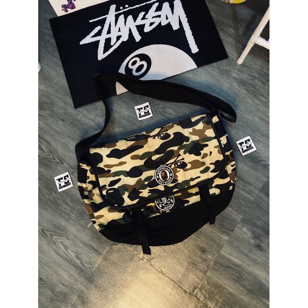 Originall Tas selempang kolaborasi A BATHING APE × mastermind Jepang