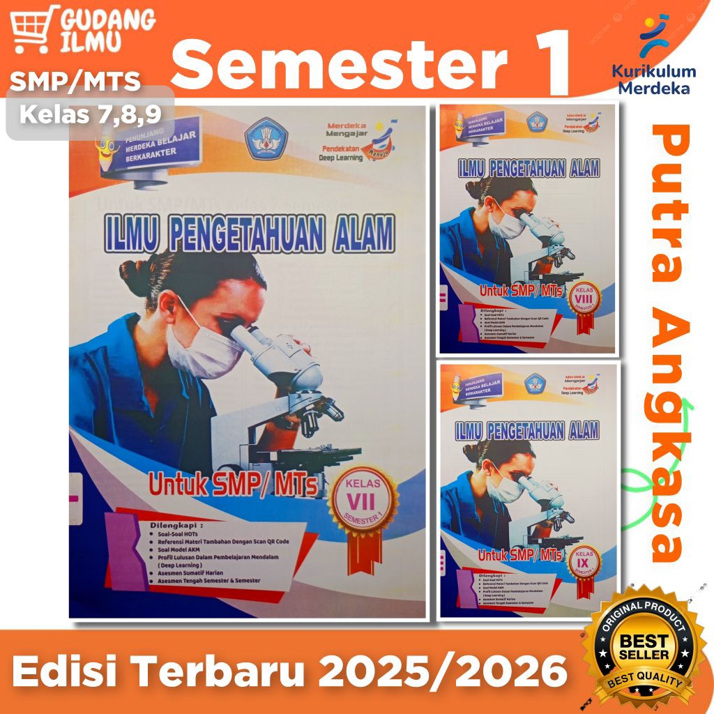 LKS IPA SMP Kelas 7 8 9 Semester 1 kurikulum merdeka l putra angkasa