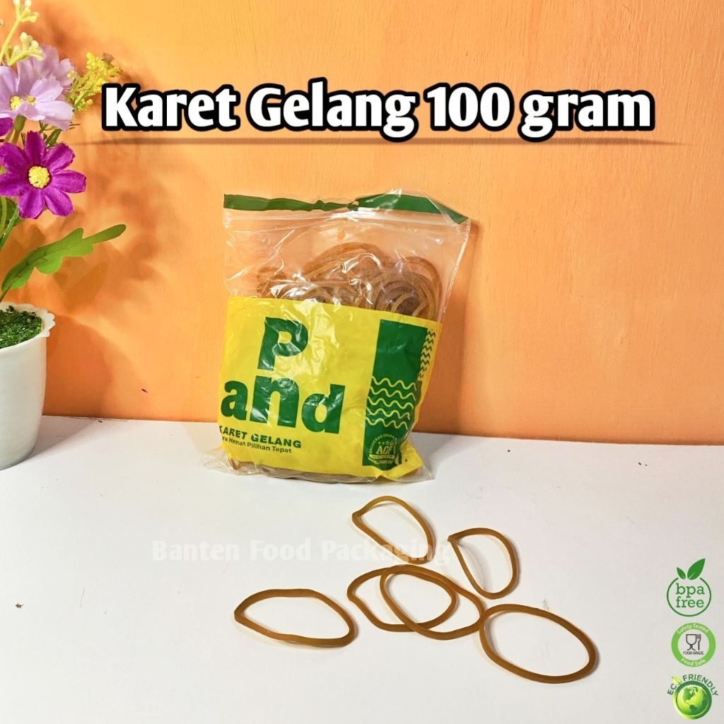 

(100gram) Karet Gelang kuning premium | Karet gelang