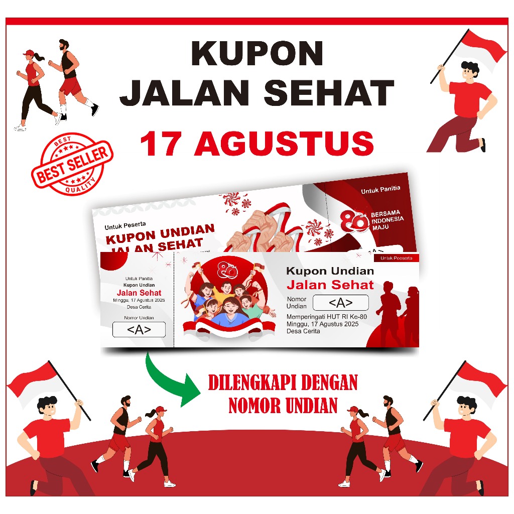 

KUPON JALAN SEHAT 17 AGUSTUS / KUPON CUSTOM KUPON DORPRIZE / KUPON AGUSTUSAN KUPON