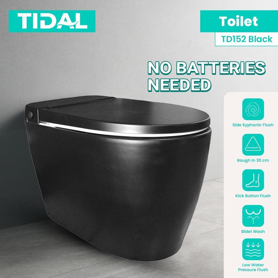 TIDAL Toilet / Kloset Duduk Soft Close Tidal TD152 Black