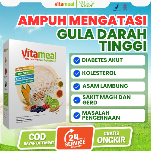 

[DIJAMIN] VItameal Sereal Multigrain Bantu Mengontrol Gula Darah Cegah Diabetes Kolesterol Alamai VETAMEAL GERD