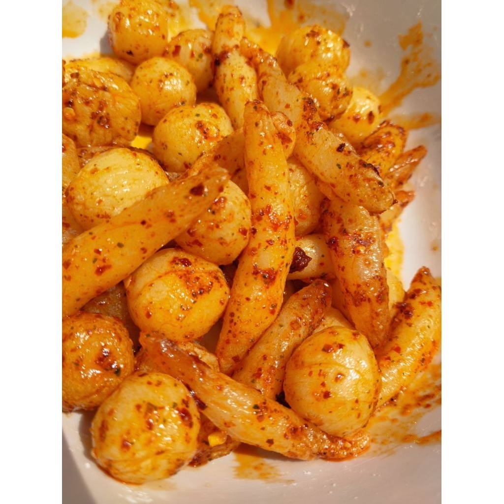 

otak otak cingir tepung tapioka bumbu chili oil nampol