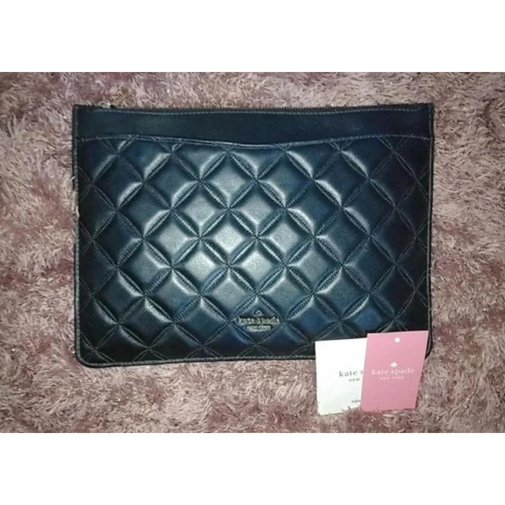 SALE Kate Spade Natalia Large Zip Clutch original black 27x19