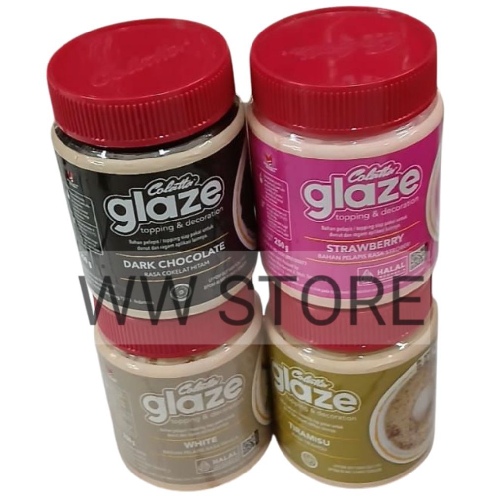 

Bahan pelapis toping topping dekorasi kue donut siap pakai Colatta Collata Collatta glaze decoration TIRAMISU STRAWBERRY WHITE DARK CHOCOLATE 250g
