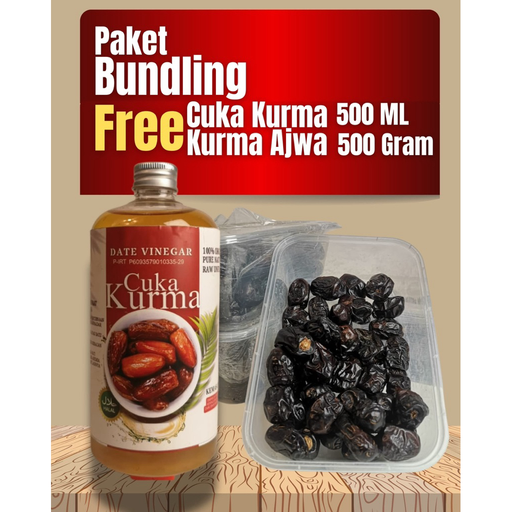 

[BUNDLING) KURMA AJWA 500GR+CUKA KURMA 500ML