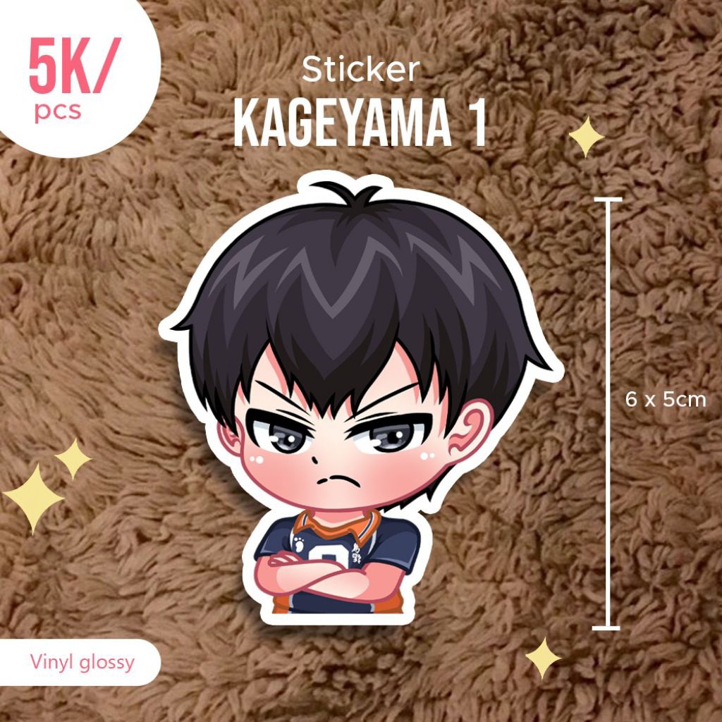 

Stiker kageyama tobio anime haikyuu anti air