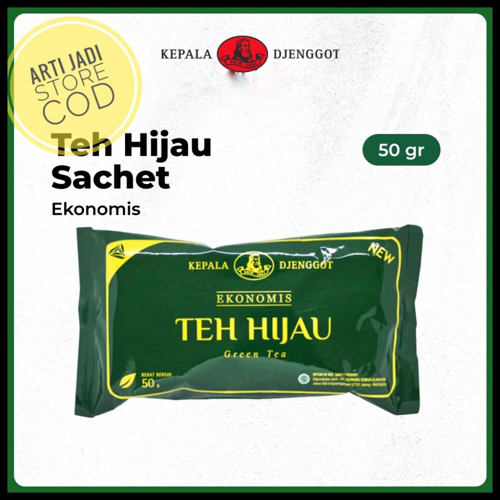 

Teh Kepala Djenggot Hijau 50gr Kemasan Sachet