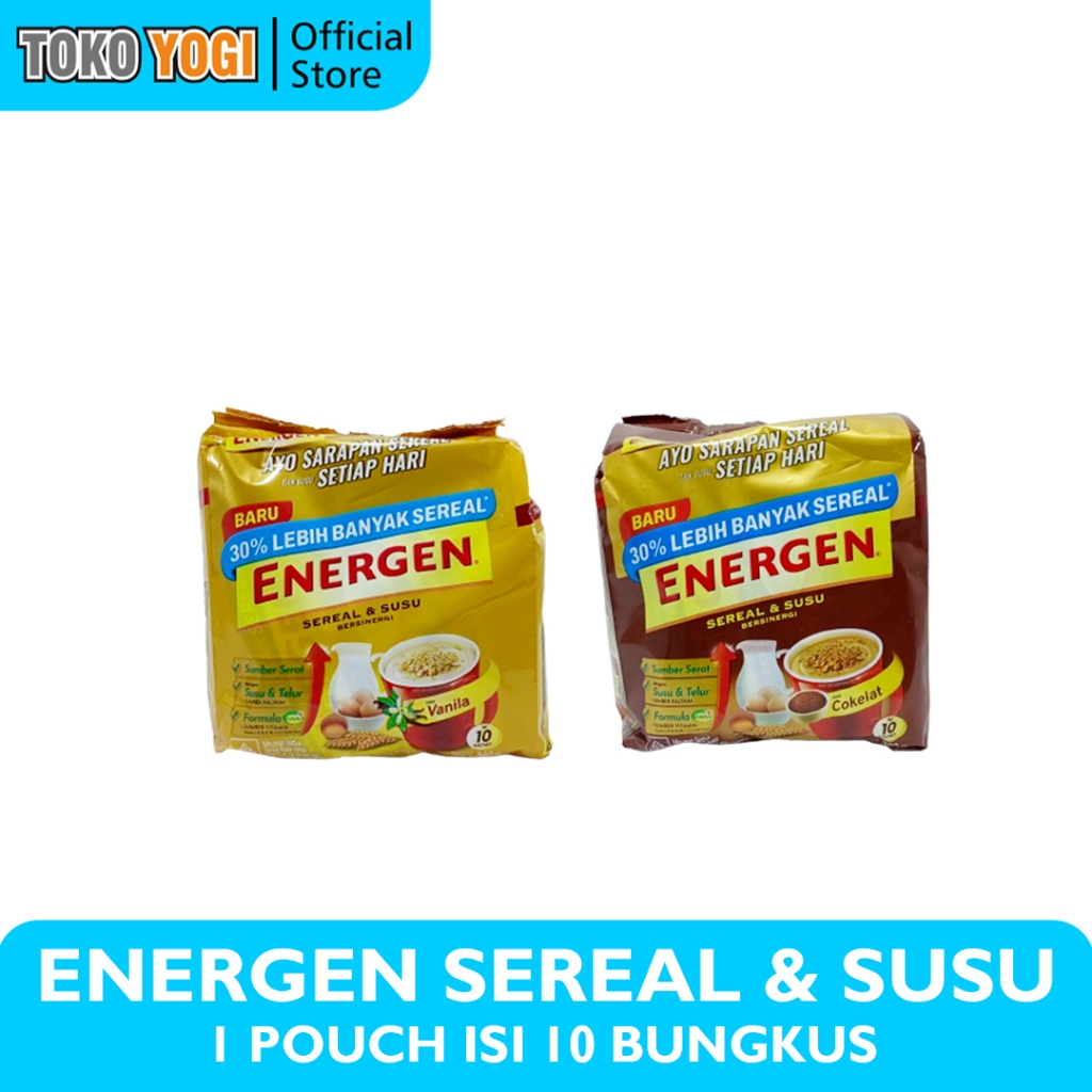 

ENERGEN POUCH ISI 10 BUNGKUS || VARIAN RASA & UKURAN