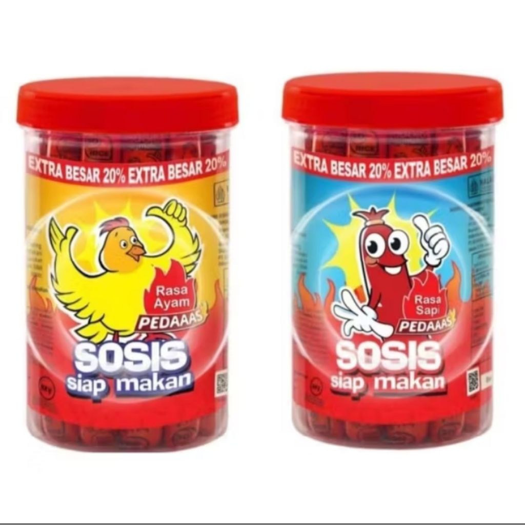 

Sosis So Nice Rasa Sapi/ ayam Siap Makan - 1Dus isi 6 toples