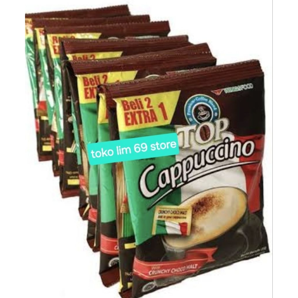 

( renteng) top kopi capucino 1renteng isi 15pcs x 25gram...