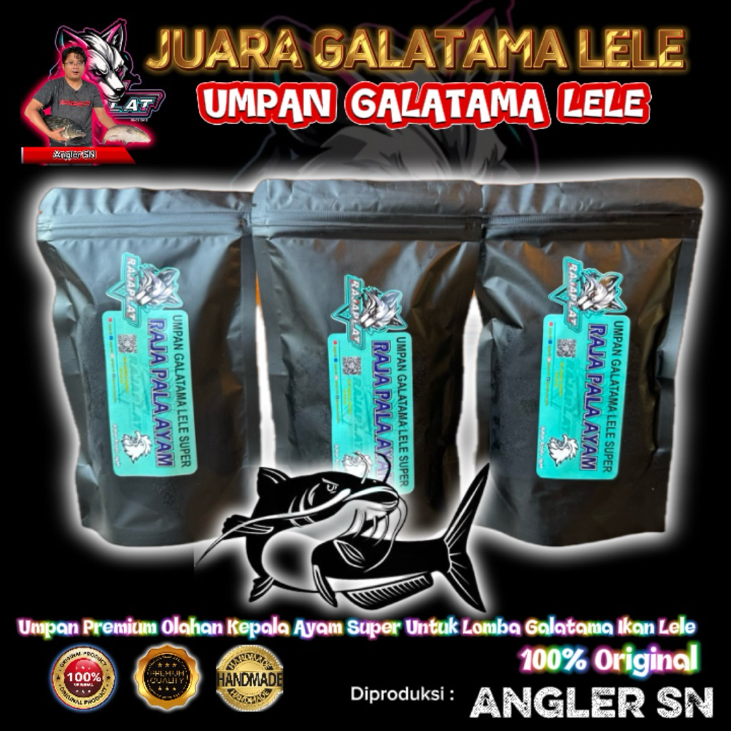 Umpan galatama lele kepala ayam premium, umpan lele murah dam premium, umpan ikan lele super kualita