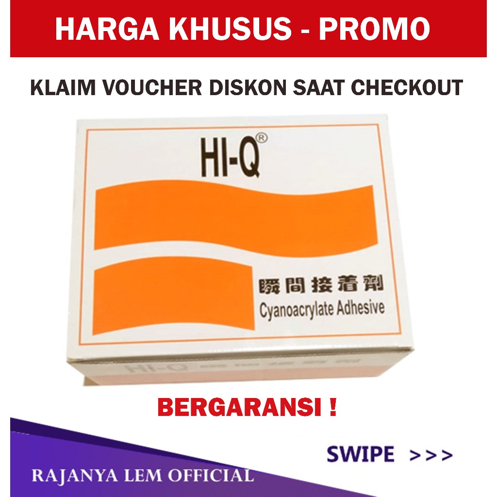 

Lem tetes cyanoacrylate Hi-Q Kotak